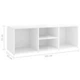 NNEVL Shoe Storage Bench High Gloss White 105x35x35 cm Chipboard