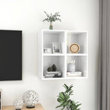 NNEVL Wall Cabinets 4 pcs High Gloss White 37x37x37 cm Chipboard