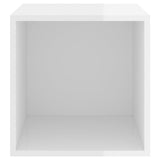 NNEVL Wall Cabinets 4 pcs High Gloss White 37x37x37 cm Chipboard