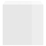 NNEVL Wall Cabinets 4 pcs High Gloss White 37x37x37 cm Chipboard