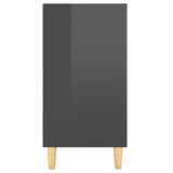 NNEVL Sideboard High Gloss Grey 103.5x35x70 cm Engineered Wood