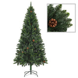 NNEVL Artificial Christmas Tree with LEDs&Ball Set Green 210 cm