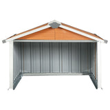 NNEVL Garden Robot Lawnmower Shed 92x97x63 cm Galvanised Steel Brown
