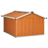 NNEVL Garden Robot Lawnmower Shed 92x97x63 cm Galvanised Steel Brown