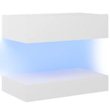 NNEVL Bedside Cabinet White 60x35 cm Chipboard