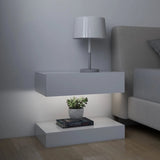 NNEVL Bedside Cabinet White 60x35 cm Chipboard