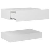 NNEVL Bedside Cabinet White 60x35 cm Chipboard