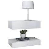 NNEVL Bedside Cabinet High Gloss White 60x35 cm Chipboard