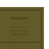 NNEVL Drawer Cabinet Olive Green 80x35x101.5 cm Steel