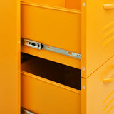 NNEVL Drawer Cabinet Mustard Yellow 80x35x101.5 cm Steel