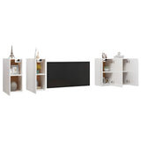 NNEVL TV Cabinets 4 pcs High Gloss White 30.5x30x60 cm Chipboard