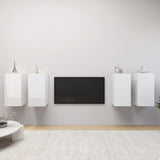 NNEVL TV Cabinets 4 pcs High Gloss White 30.5x30x60 cm Chipboard