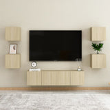 NNEVL Bedside Cabinets 2 pcs Sonoma Oak 30.5x30x30 cm Chipboard