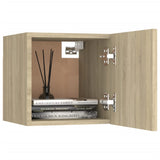 NNEVL Bedside Cabinets 2 pcs Sonoma Oak 30.5x30x30 cm Chipboard