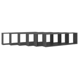NNEVL Wall Cube Shelves 6 pcs Grey 100x15x30 cm Chipboard