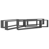 NNEVL Wall Cube Shelves 6 pcs Grey 100x15x30 cm Chipboard