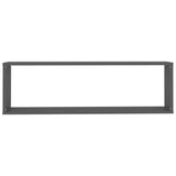 NNEVL Wall Cube Shelves 6 pcs Grey 100x15x30 cm Chipboard