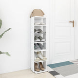 NNEVL Shoe Cabinet White 25x27x102 cm Chipboard