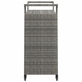 NNEVL Bar Cart with Drawer Grey 100x45x97 cm Poly Rattan