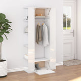 NNEVL Hallway Cabinet High Gloss White 97.5x37x99 cm Engineered Wood
