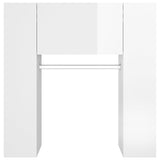 NNEVL Hallway Cabinet High Gloss White 97.5x37x99 cm Engineered Wood