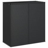 NNEVL Garden Cushion Box PE Rattan 100x49x103.5 cm Black