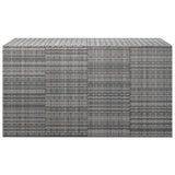 NNEVL Garden Cushion Box PE Rattan 194x100x103 cm Grey