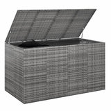 NNEVL Garden Cushion Box PE Rattan 194x100x103 cm Grey