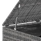 NNEVL Garden Cushion Box PE Rattan 194x100x103 cm Grey