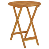NNEVL Folding Garden Table Ø60x75 cm Solid Acacia Wood