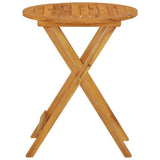 NNEVL Folding Garden Table Ø60x75 cm Solid Acacia Wood