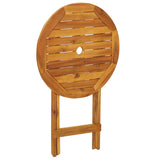 NNEVL Folding Garden Table Ø60x75 cm Solid Acacia Wood