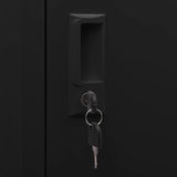 NNEVL Saddle Cabinet Black 53x53x140 cm Steel