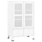 NNEVL Industrial Storage Cabinet White 70x40x115 cm Metal