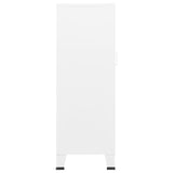 NNEVL Industrial Storage Cabinet White 70x40x115 cm Metal