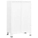NNEVL Industrial Storage Cabinet White 70x40x115 cm Metal