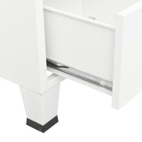 NNEVL Industrial Storage Cabinet White 70x40x115 cm Metal
