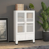NNEVL Industrial Storage Cabinet White 70x40x115 cm Metal
