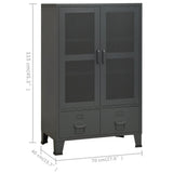 NNEVL Industrial Storage Cabinet Anthracite 70x40x115 cm Metal
