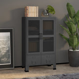 NNEVL Industrial Storage Cabinet Anthracite 70x40x115 cm Metal