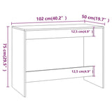 NNEVL 3 Piece Dining Set Concrete Grey Chipboard