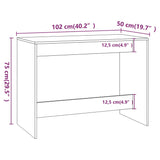 NNEVL 3 Piece Dining Set Smoked Oak Chipboard