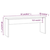 NNEVL 3 Piece Dining Set Smoked Oak Chipboard