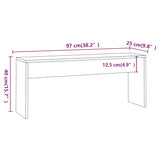 NNEVL 3 Piece Dining Set Grey Sonoma Chipboard