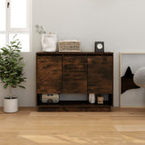 NNEVL Sideboard Smoked Oak 97x31x75 cm Chipboard