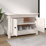 NNEVL Shoe Cabinet White 70x38x45.5 cm Solid Wood Pine