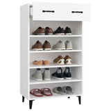 NNEVL Shoe Cabinet White 60x35x105 cm Engineered Wood