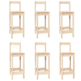 NNEVL 7 Piece Bar Set Solid Wood Pine