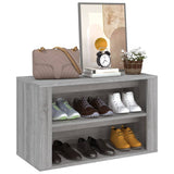 NNEVL Shoe Rack Grey Sonoma 75x35x45 cm Engineered Wood