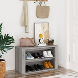 NNEVL Shoe Rack Grey Sonoma 75x35x45 cm Engineered Wood